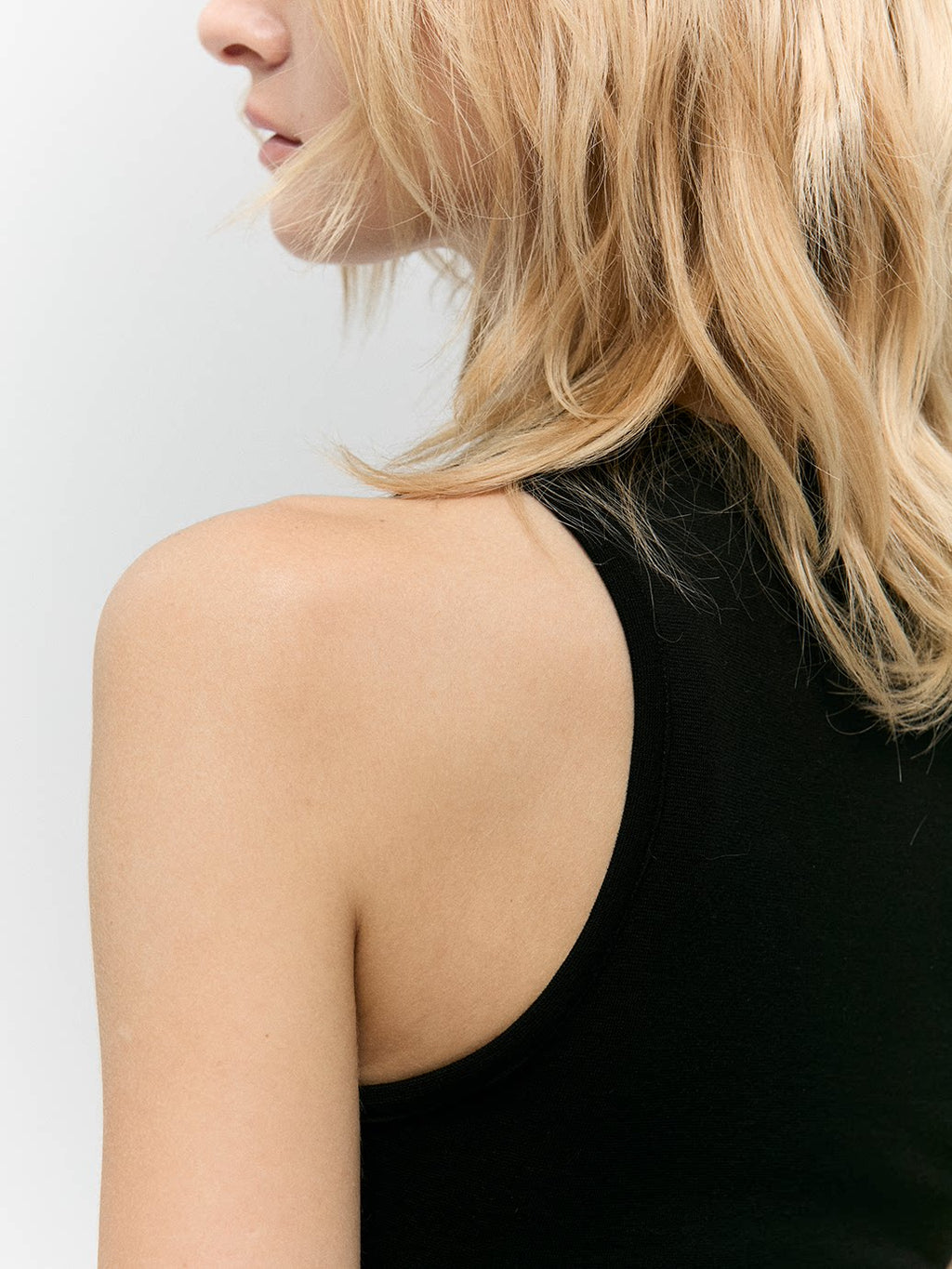 Mesh-Panelled Wool-Blend Tank Top
