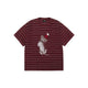 Dachshund Graphic Striped Cotton T-Shirt