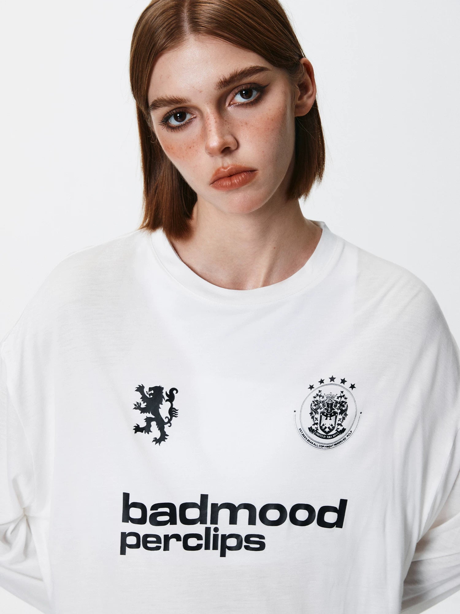 Graphic Print Oversized Long-Sleeve Tee