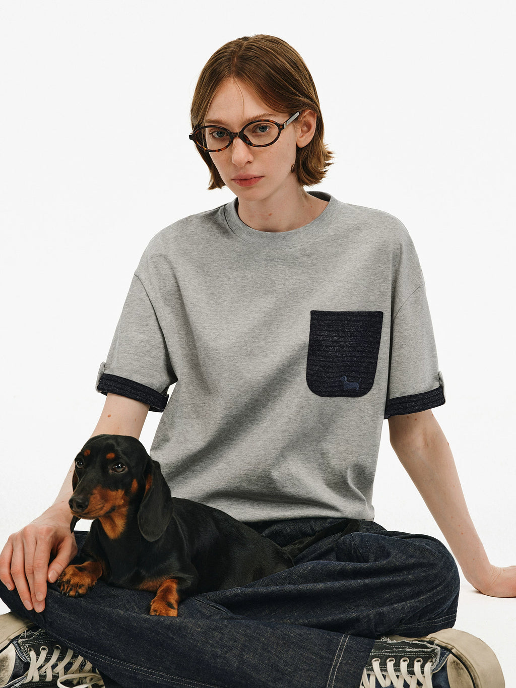 Striped Pocket Cotton T-Shirt