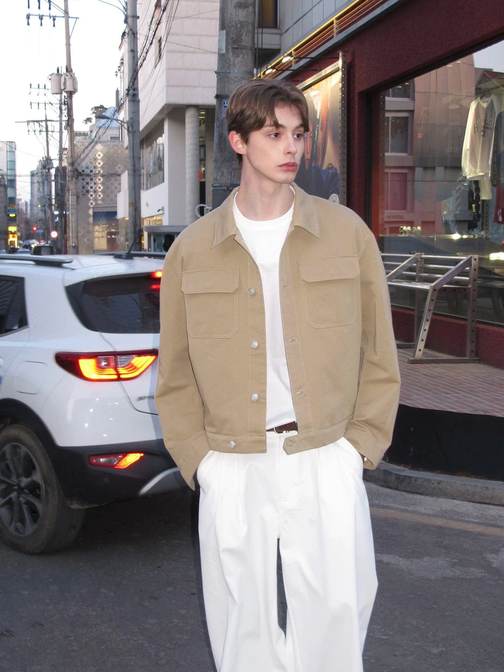 Washed Cotton Twill Chore Jacket