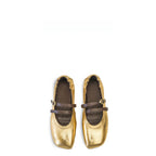 Flavie Metallic Lambskin Mary Jane Flats