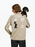 Graphic Print Long-Sleeve Crewneck