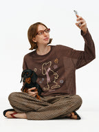 Crayon Graphic Long Sleeve Tee