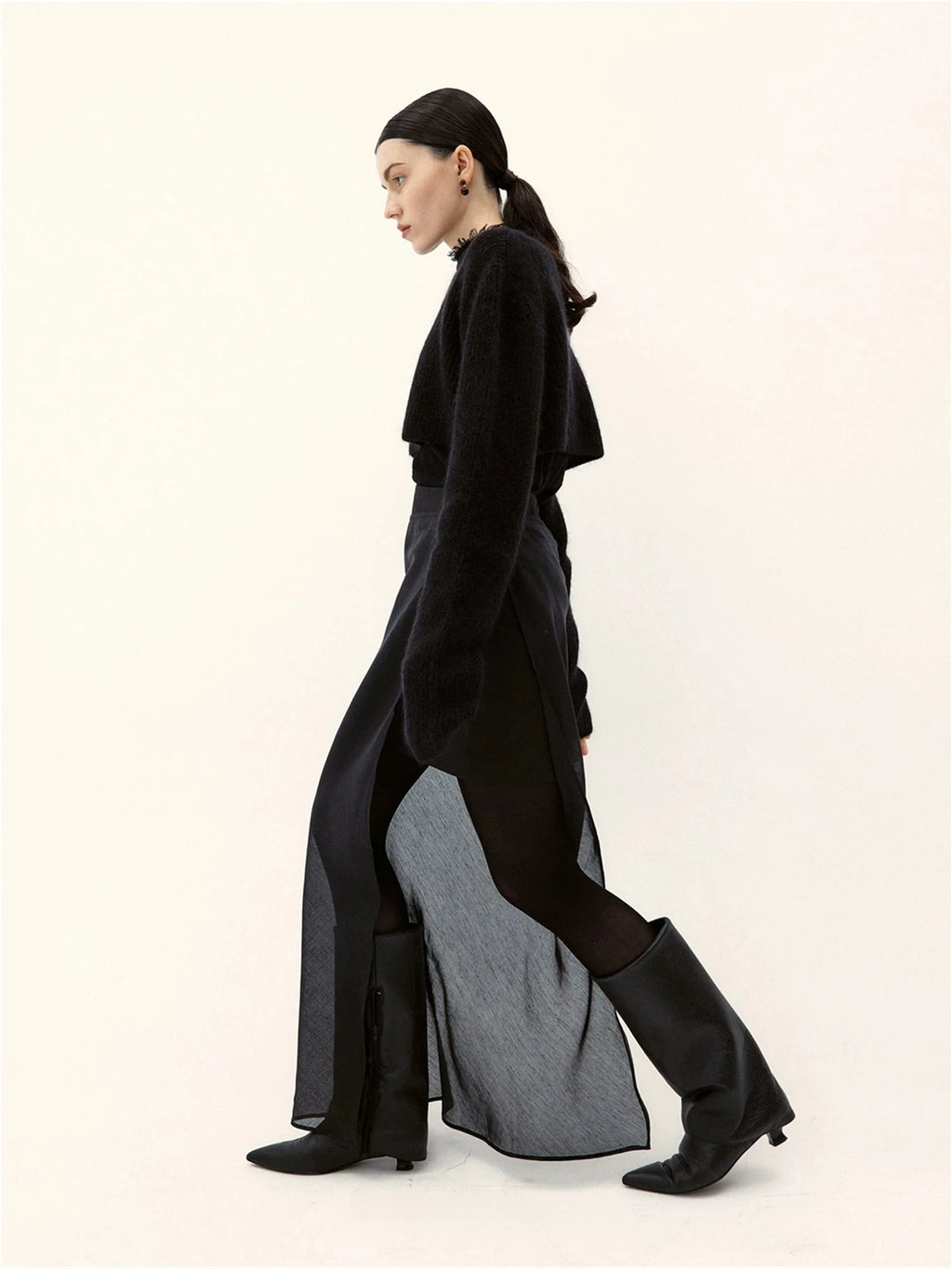 Double-Layered Hazy Maxi Skirt