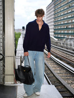 Merino Wool Polo Sweater