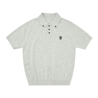 Embroidered Knit Polo Shirt