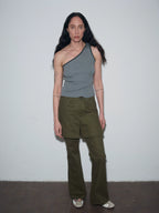 Asymmetrical Ribbed Knit Tank