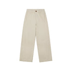 High-Waisted Wide-Leg Cotton Trousers