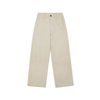 High-Waisted Wide-Leg Cotton Trousers