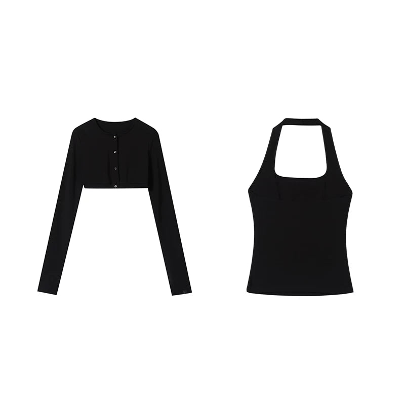 Cropped Bolero And Tank Two-Piece Set