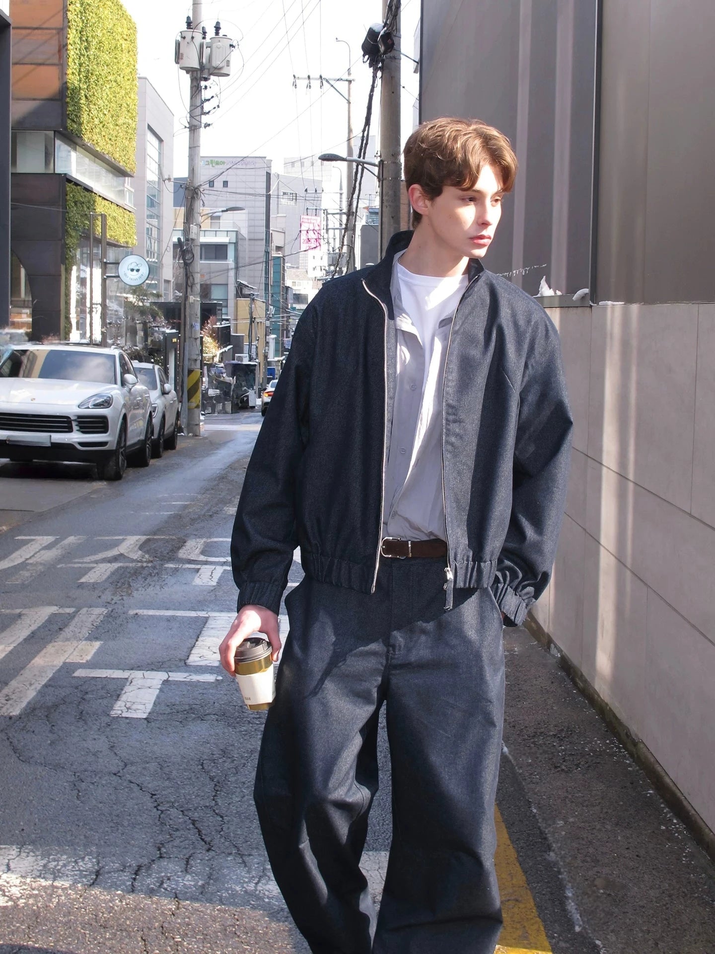 Minimalist Stand-Collar Zip Jacket