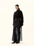 Double-Layered Hazy Maxi Skirt