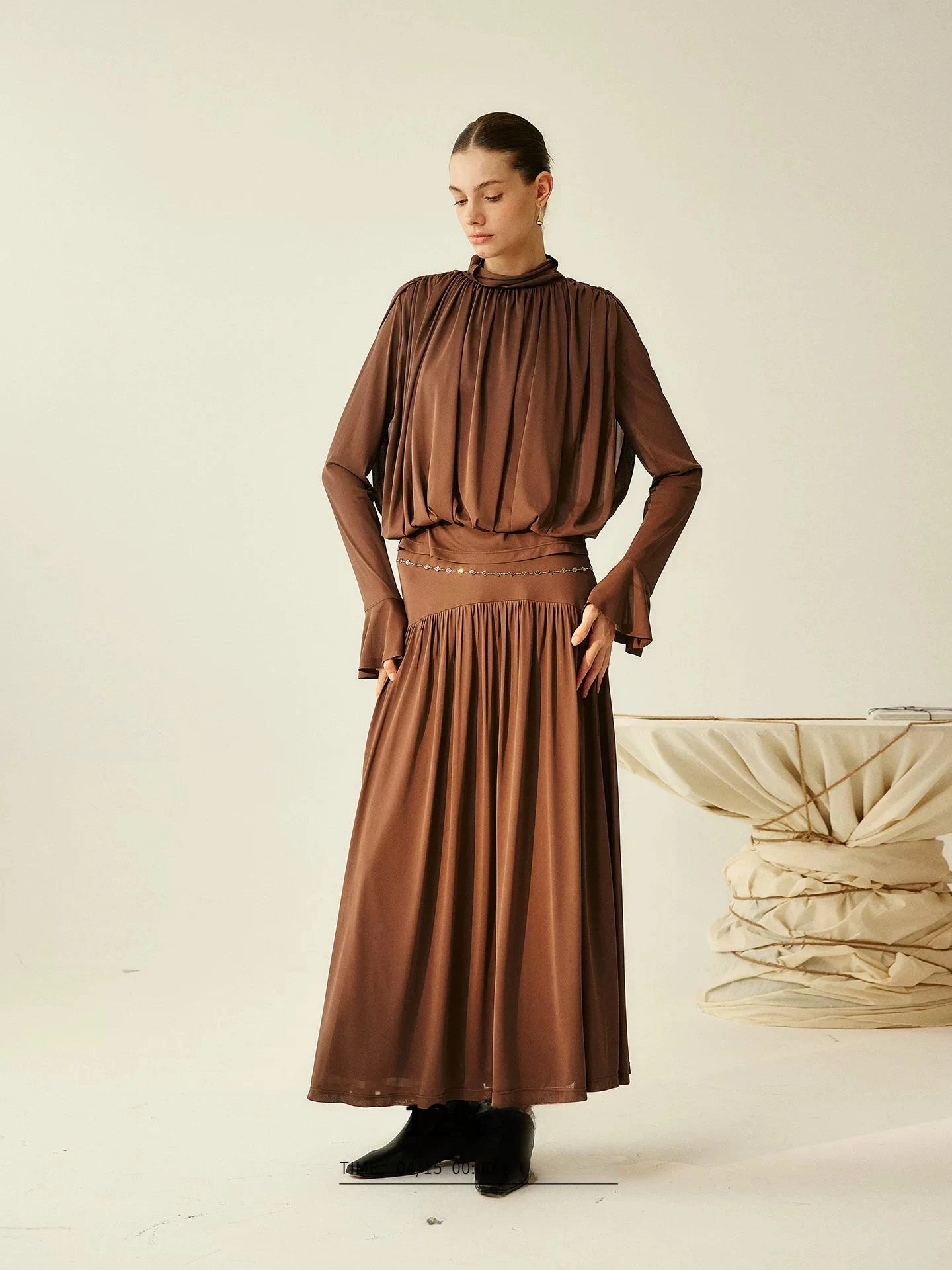 Pleated Venus Maxi Dress