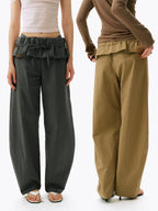 Tie-Waist Wide-Leg Trousers