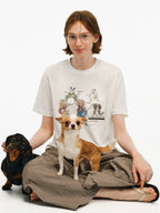 Graphic Print Cotton Crewneck T-Shirt