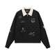 Embroidered Puppy Motif Harrington Jacket