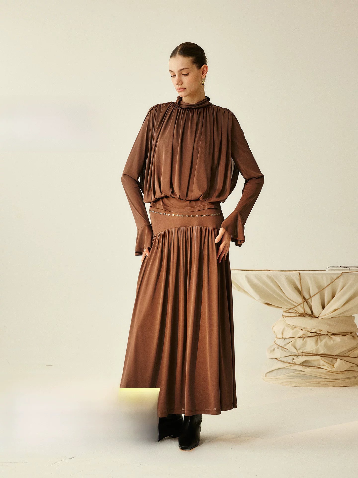 Pleated Venus Maxi Dress