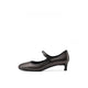 Metallic Lambskin Mary Jane Kitten Heels
