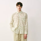 Botanical Print Linen Blend Shirt