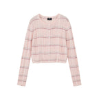 Mohair Wool Striped Knit Cardigan