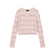 Mohair Wool Striped Knit Cardigan