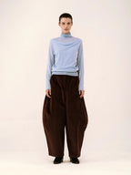 Corduroy Curved Balloon Trousers