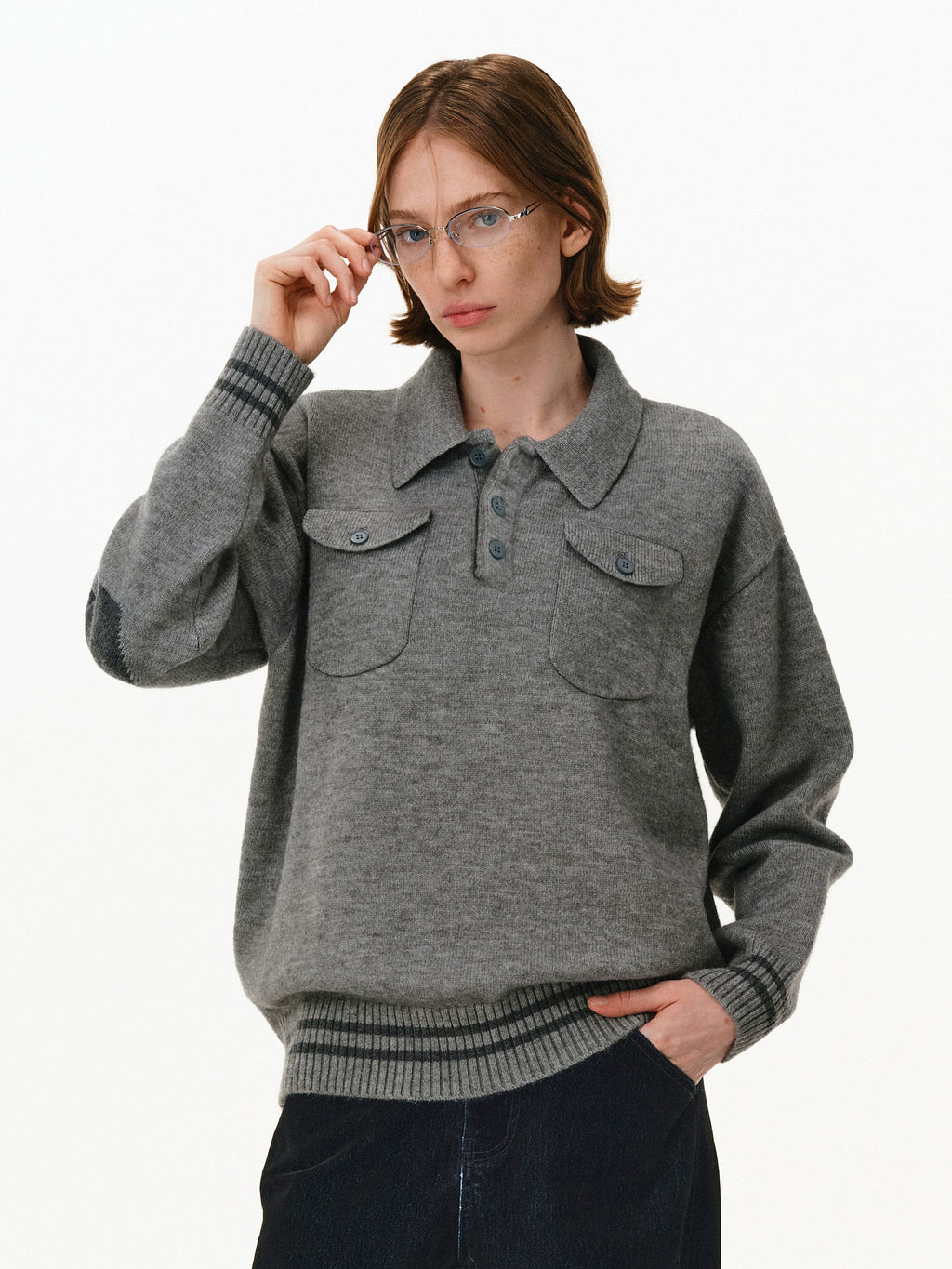 Equestrian Jacquard Polo Sweater