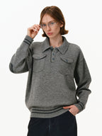 Equestrian Jacquard Polo Sweater