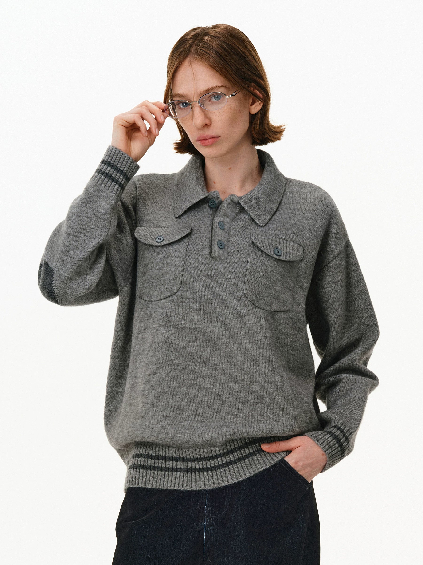 Equestrian Jacquard Polo Sweater