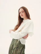 Acetate Flutter Sleeve Top And Trouser Set