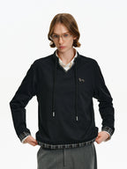 Dachshund Embroidered Layered Sweatshirt