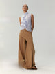 Asymmetrical Wide-Leg Tailored Trousers
