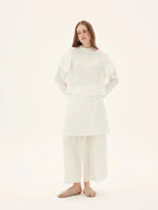 Acetate Flutter Sleeve Top And Trouser Set