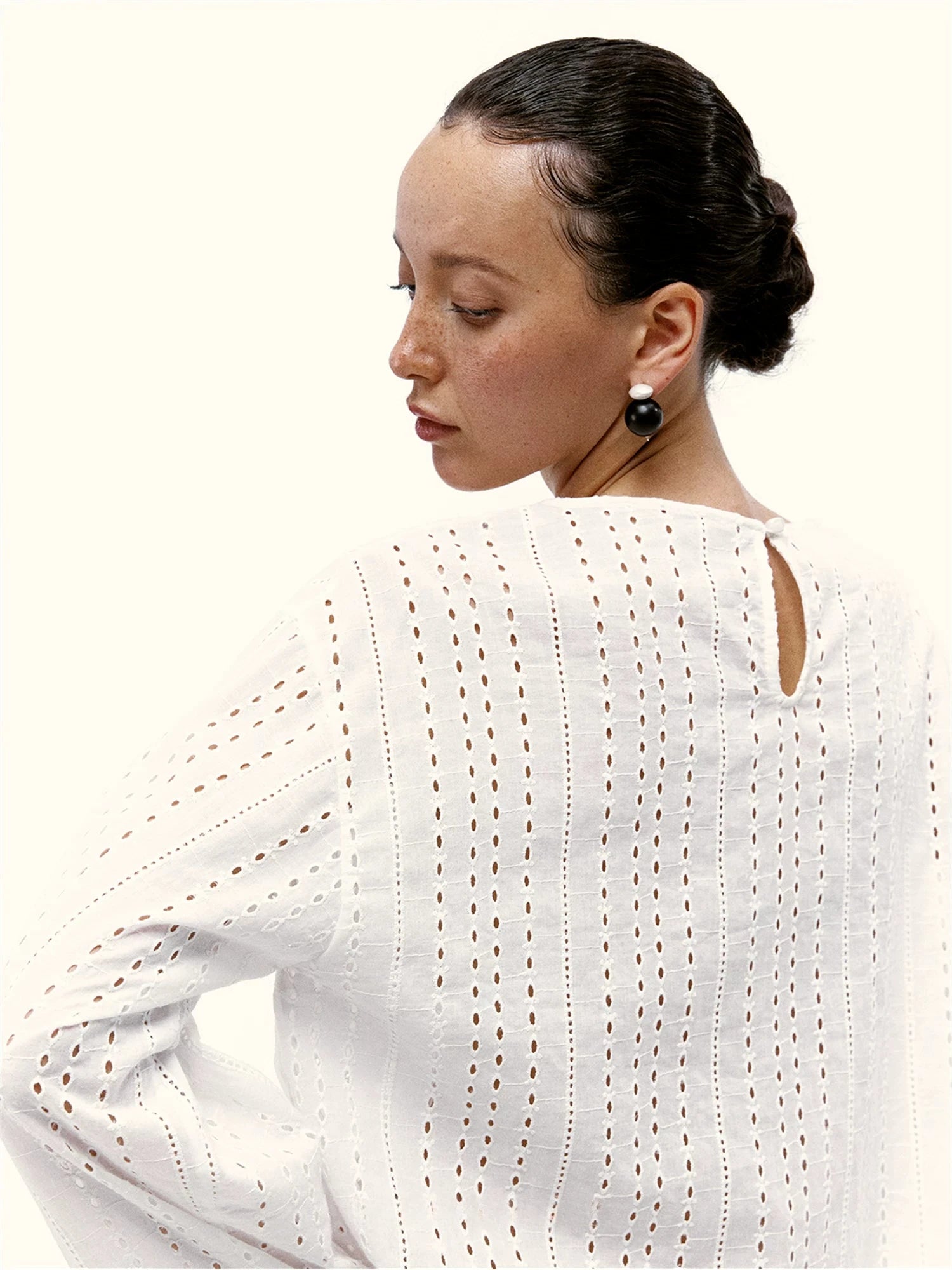 White Water-Soluble Lace Blouse