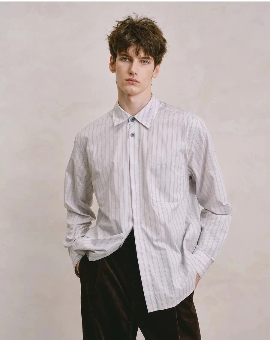 Pure Cotton Striped Button-Down Shirt