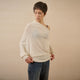 Asymmetric Linen Blend Knit Pullover