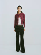 Fringed Wool Blend Tie-Front Cardigan
