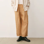 Linen Pleated Cropped Trousers