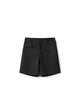 Asymmetrical Waist Leather Tailored Shorts
