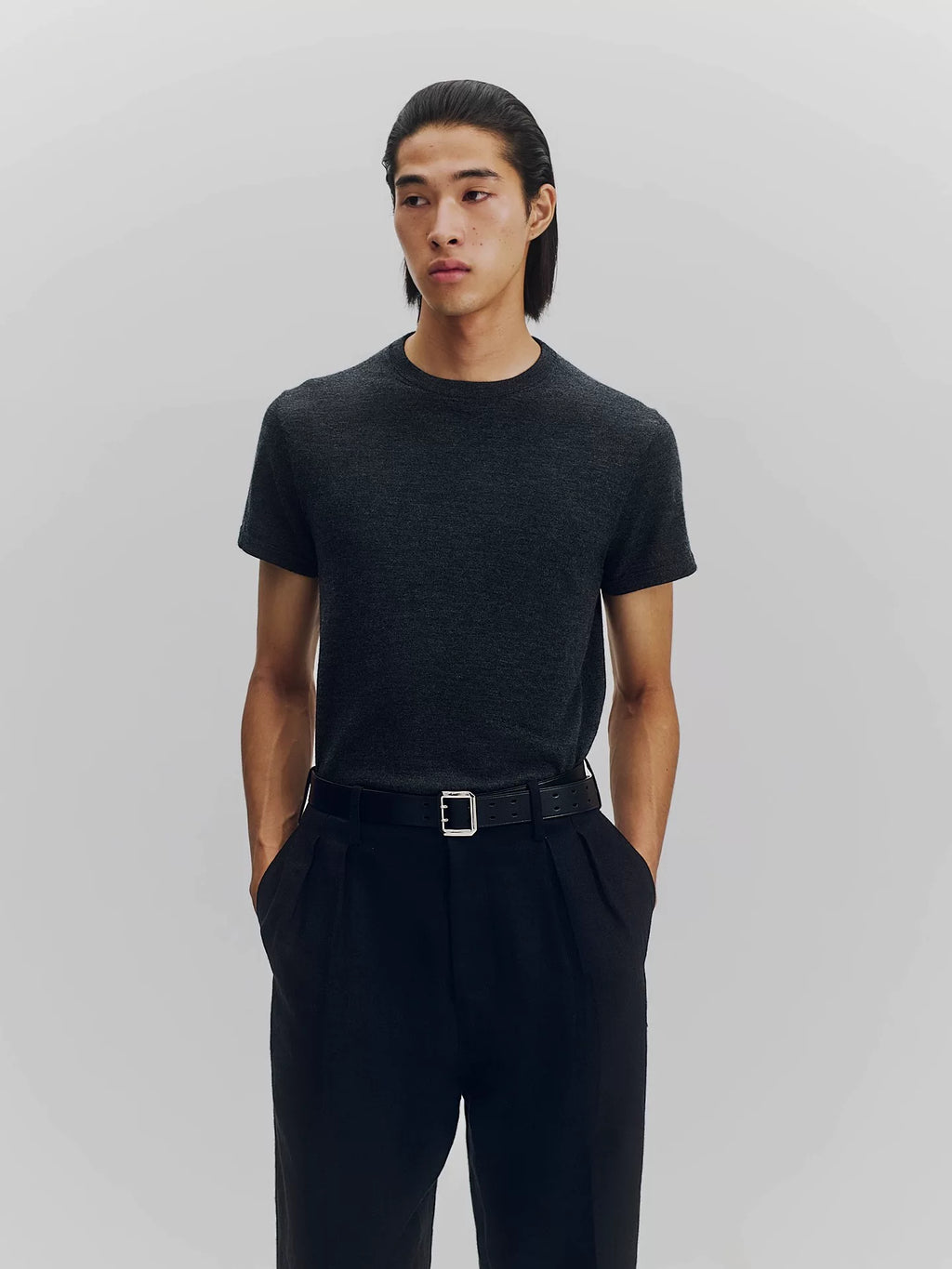 Cashmere Wool Short-Sleeve Knit