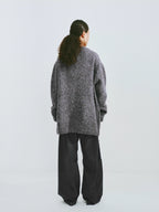 Textured Wool-Blend Loop Yarn Cardigan