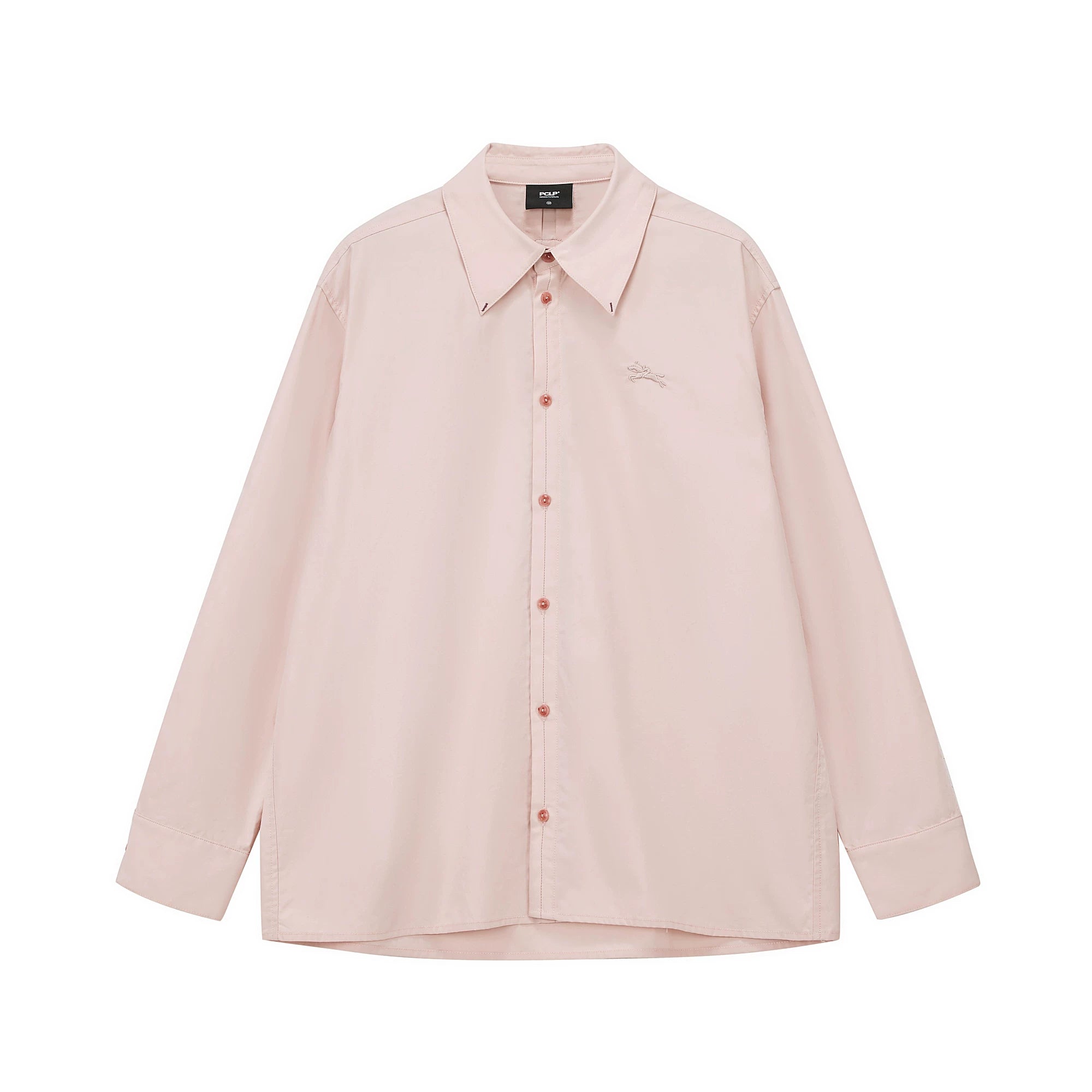 Lyocell Cotton Embroidered Button-Down Shirt
