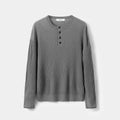 Ribbed Knit Henley Sweater