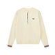 Contrast Trim Henley Knit Sweater
