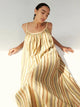 Striped Hand-Woven Ribbon Maxi Dress