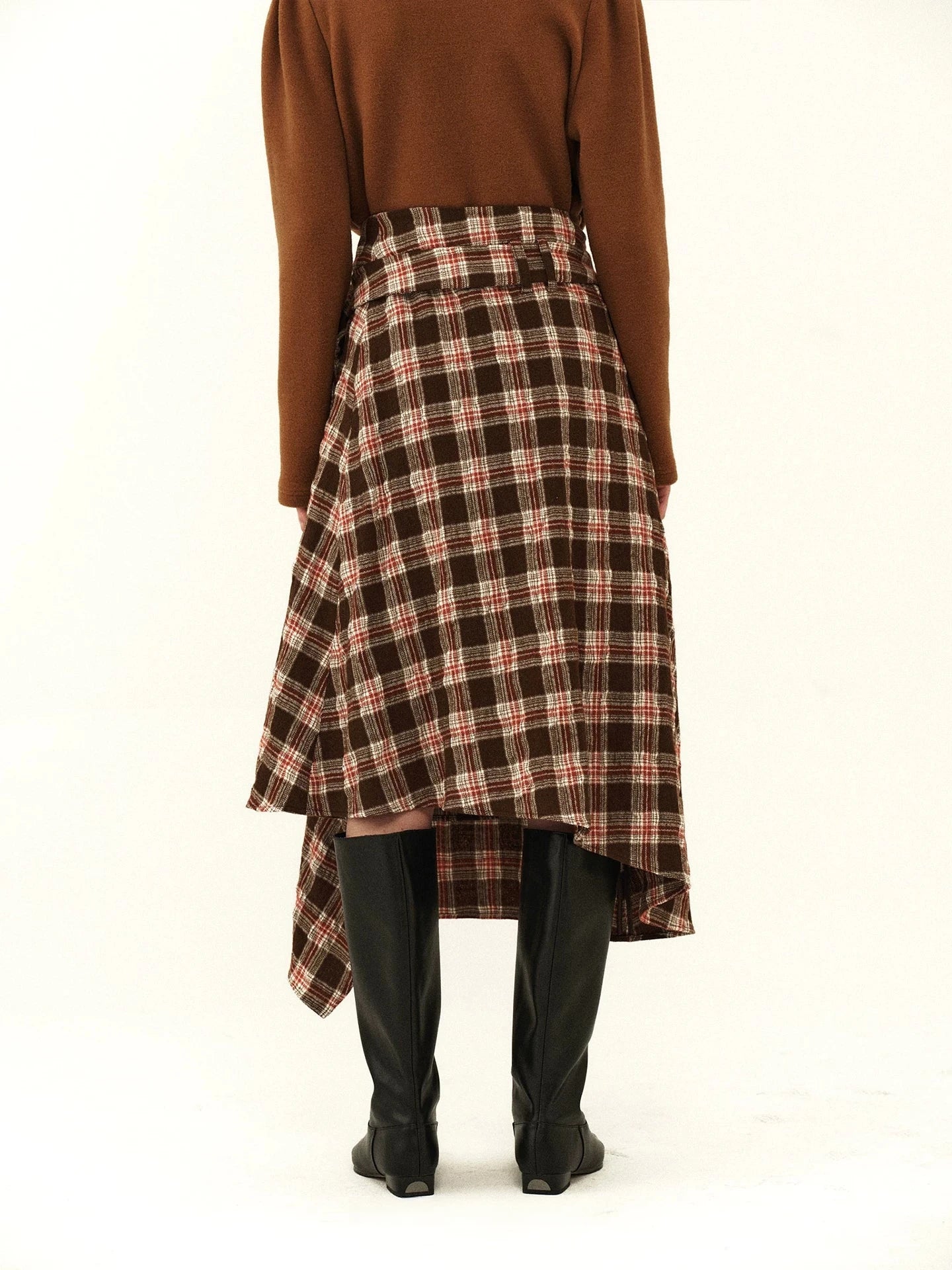 Australian Wool Plaid Wrap Skirt