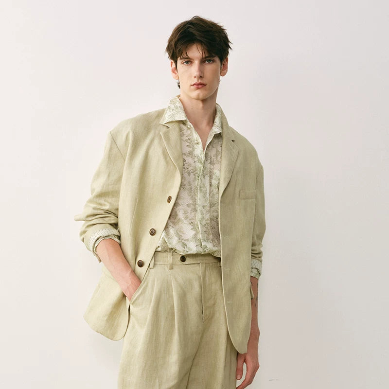 Linen Tailored Suit Set