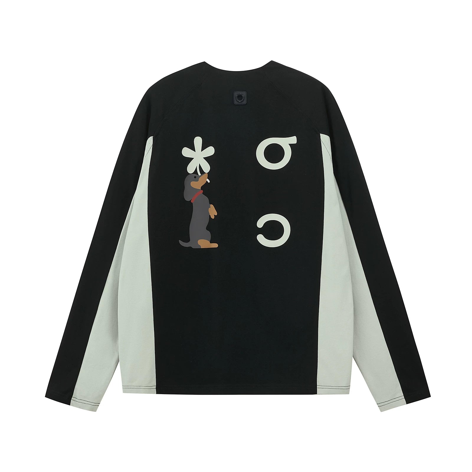 Color-Block Graphic Long-Sleeve Top