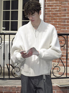 Wool Blend Layered Zip Jacket